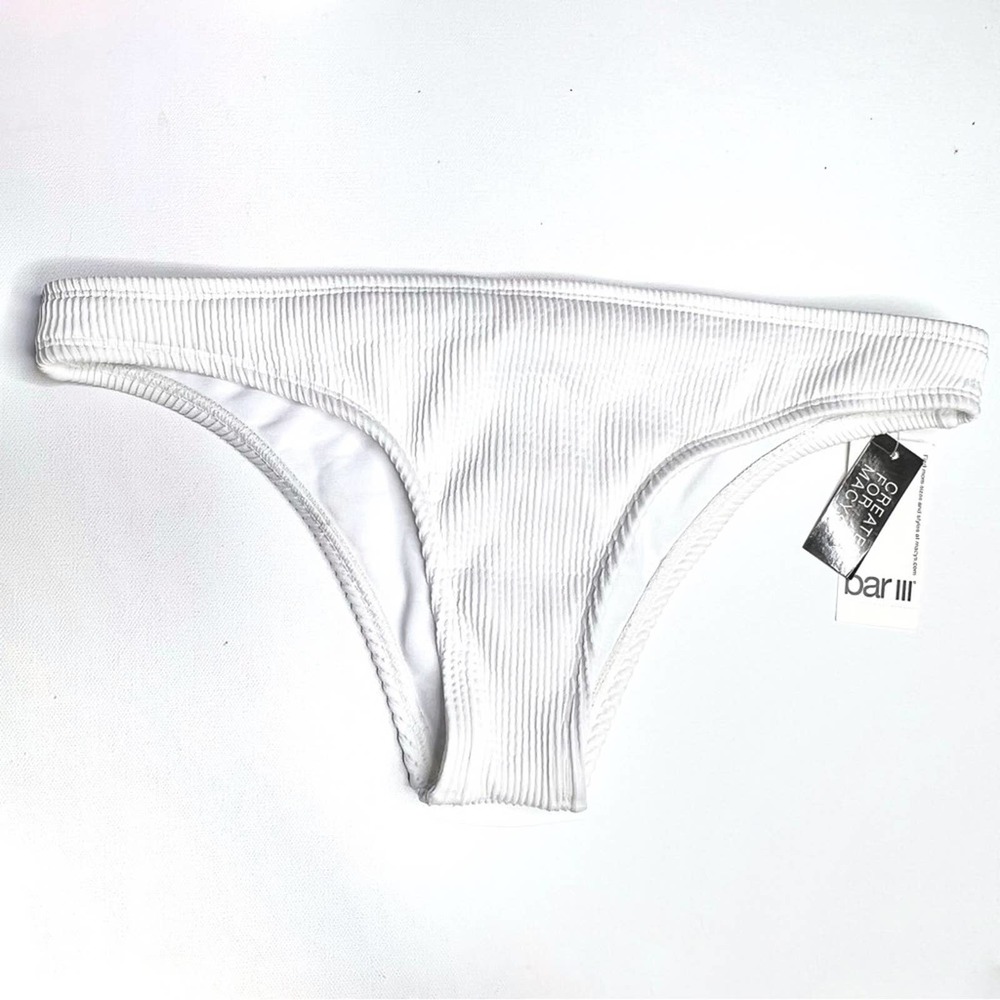 Bar III White Swim Bikini Bottoms